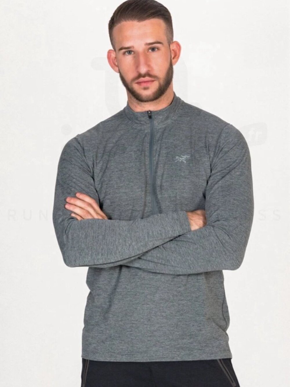 Arc'teryx Cormac Half Zip Long Sleeve Pullover Shirt XL Gray Heather Outdoor